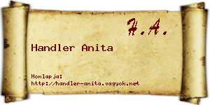 Handler Anita névjegykártya